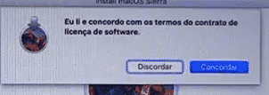 Clique em concordar