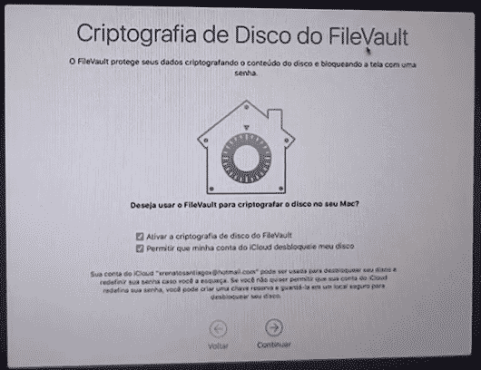 Criptografia de Disco do Filevault